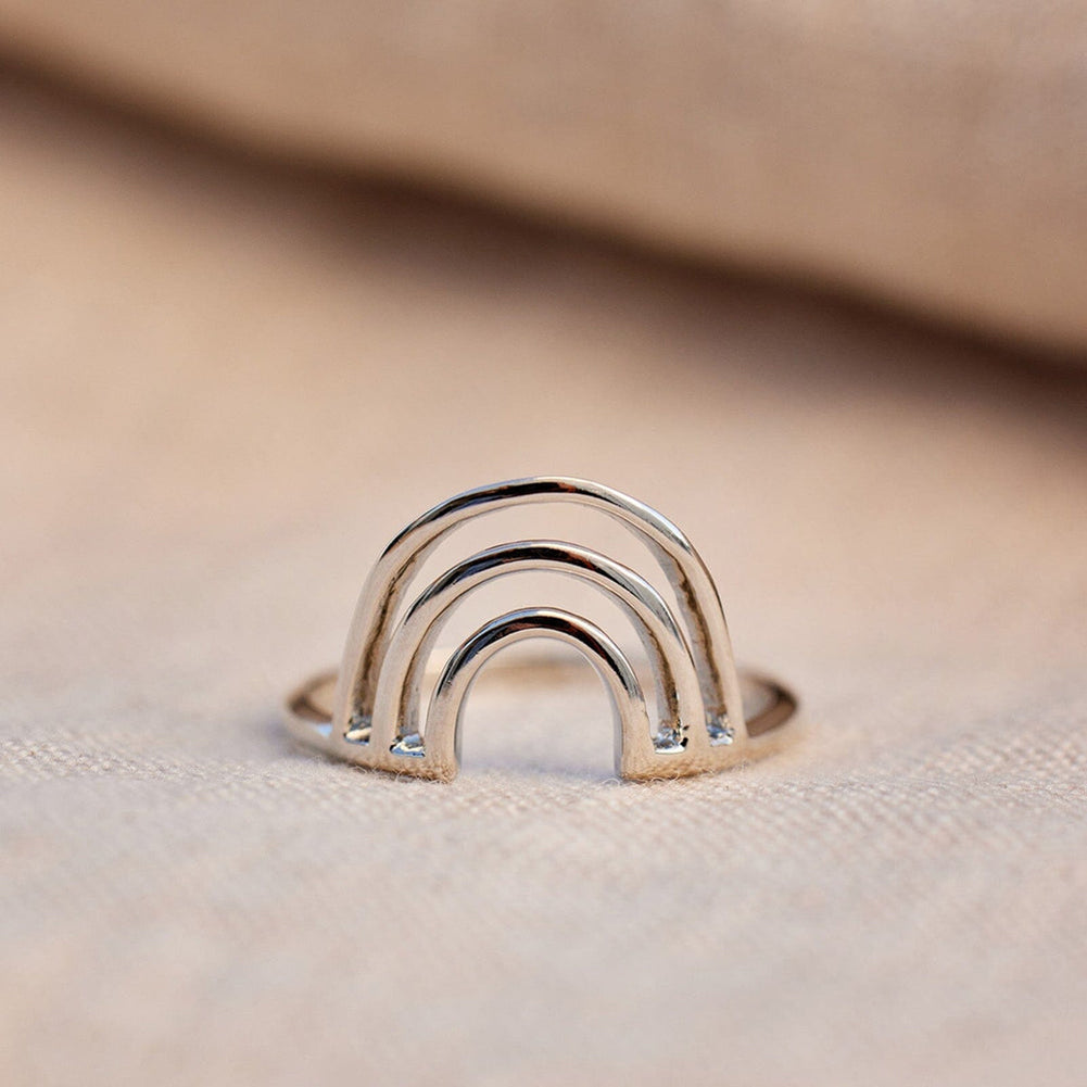 Chasing Rainbows Ring in Silver by Pura Vida