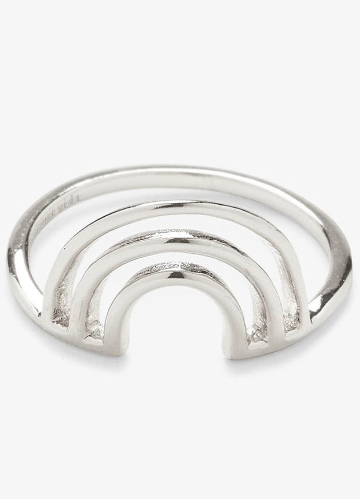 Chasing Rainbows Ring in Silver by Pura Vida