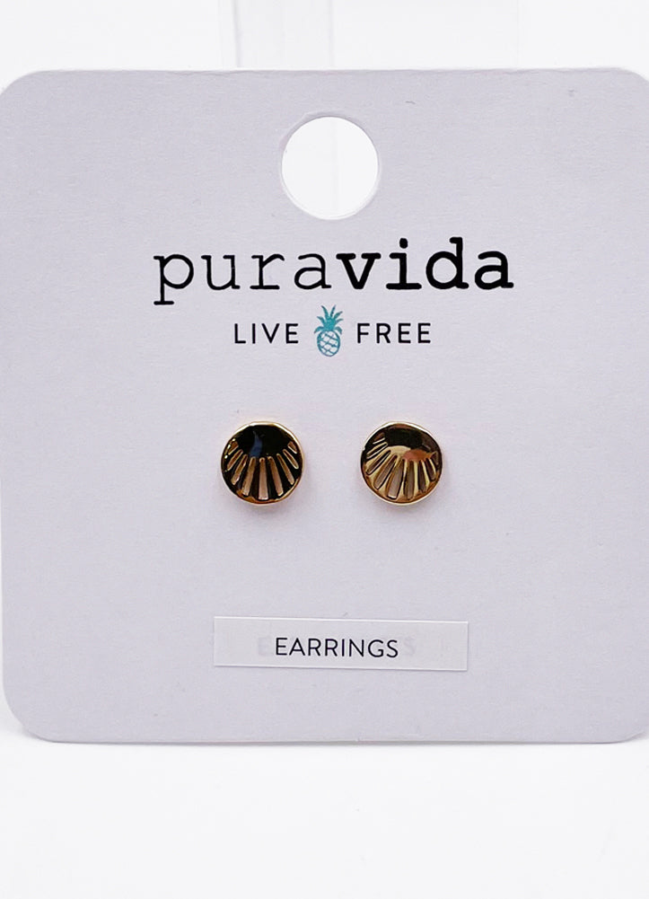 Cutout Sunburst Earrings by PuraVida