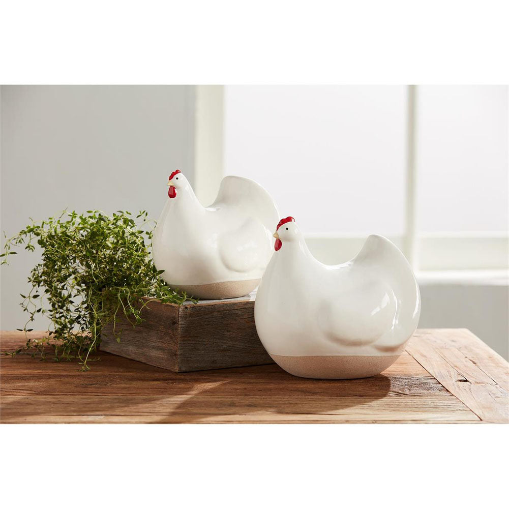 Stoneware Hen Décor Small by Mud Pie