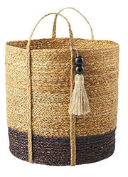 Md Seagrass Black Basket by Mud Pie
