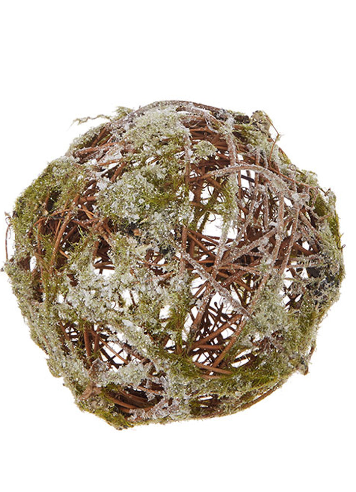 Glittered Moss Ball Ornament by Raz Imports