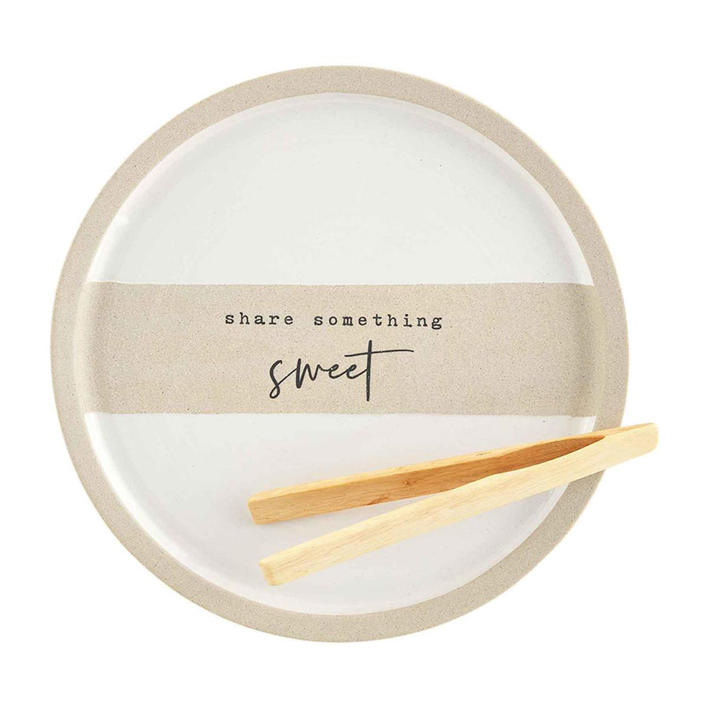 Stoneware Rd Dessert Plate by Mud Pie