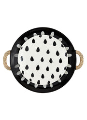 Black Stoneware Platter Set by Mud Pie