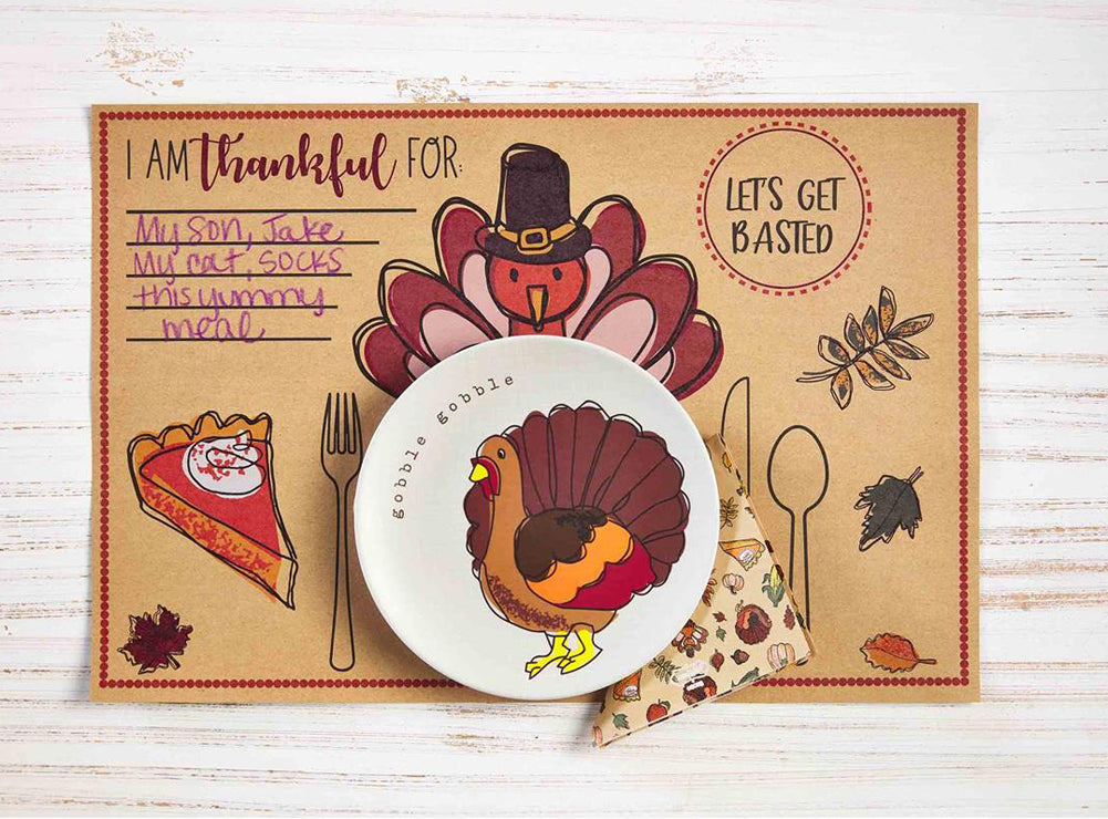 Kraft  Placemat and Napkin Set by Mud Pie