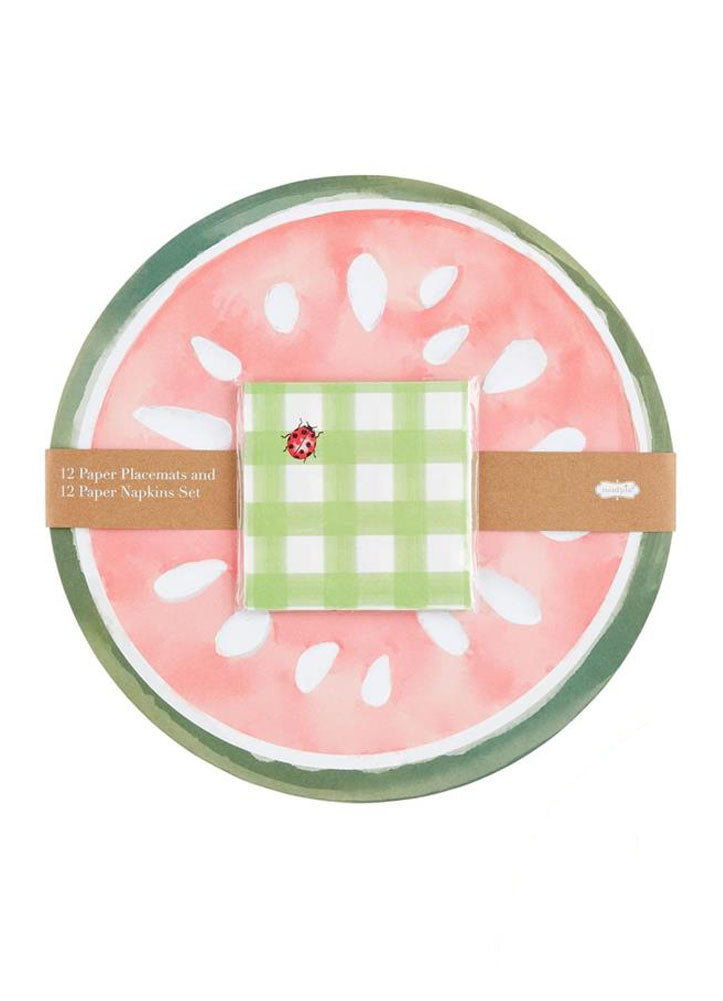 Watermelon Paper Serving Set by Mud Pie