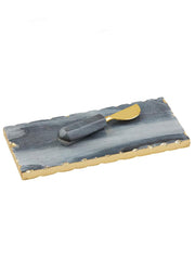 Gray Marble Everything Plate by Mud Pie