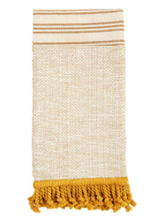Mustard Fringe Towel Set by Mud Pie