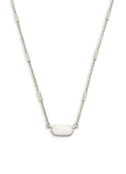 Fern Necklace Bright Silver Metal by Kendra Scott