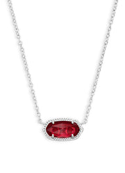 Elisa Necklae Rhod Clear Berry by Kendra Scott