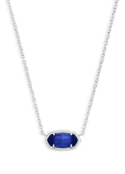 Elisa Necklace Rhod Cobalt Cats Eye by Kendra Scott