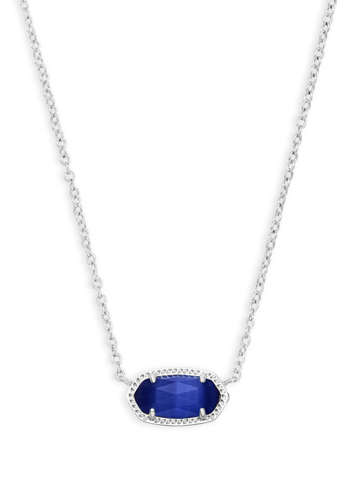 Elisa Necklace Rhod Cobalt Cats Eye by Kendra Scott