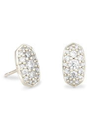 Grayson Crystal Stud Earring Rhodium Metal by Kendra Scott