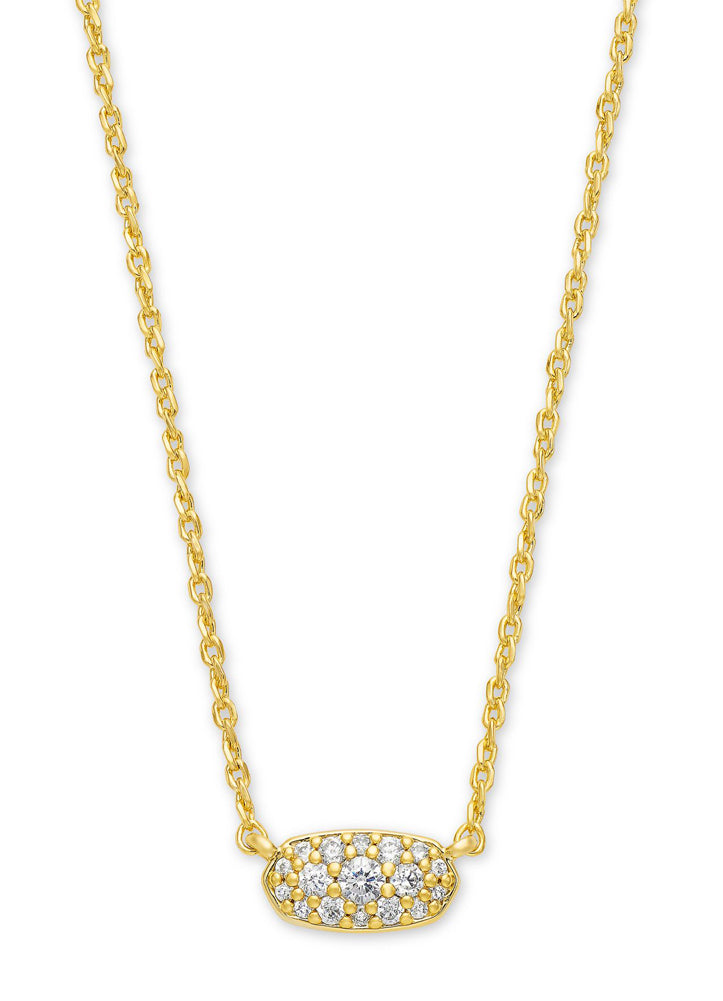 Grayson Crystal  Pen Neck Gld Metal White Cz by Kendra Scott