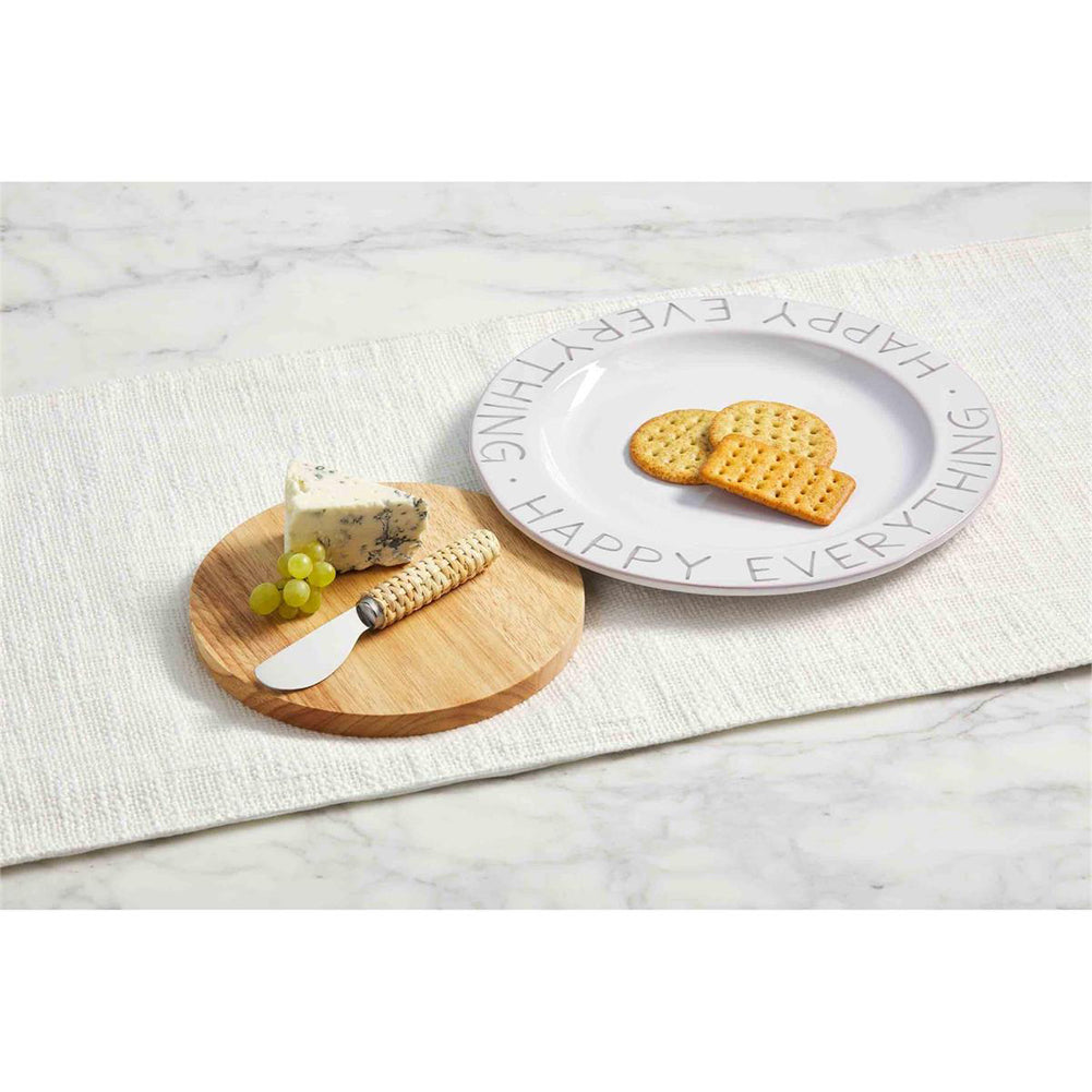 Happy Cheese Wood Plate Set by Mud Pie