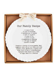 Family Recipe Plate by Mud Pie