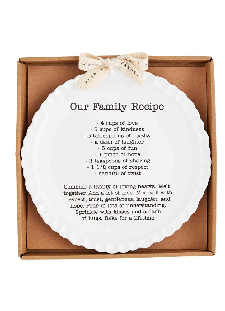 Family Recipe Plate by Mud Pie