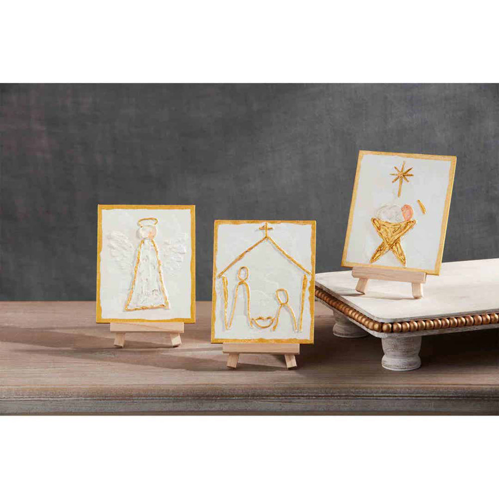 Angel Easel Gold Plaques by Mud Pie