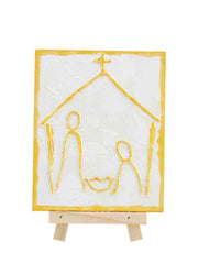 Nativity Easel Gold Plaques by Mud Pie