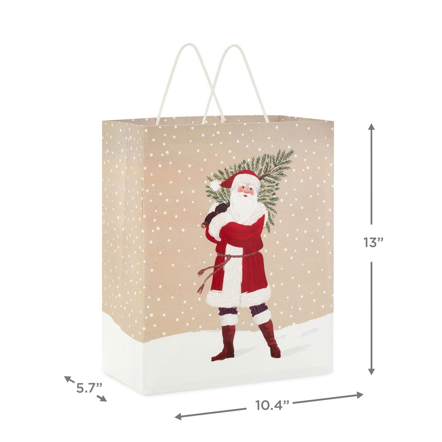 Hallmark 13'' Father Christmas With Tree Large Gift Bag