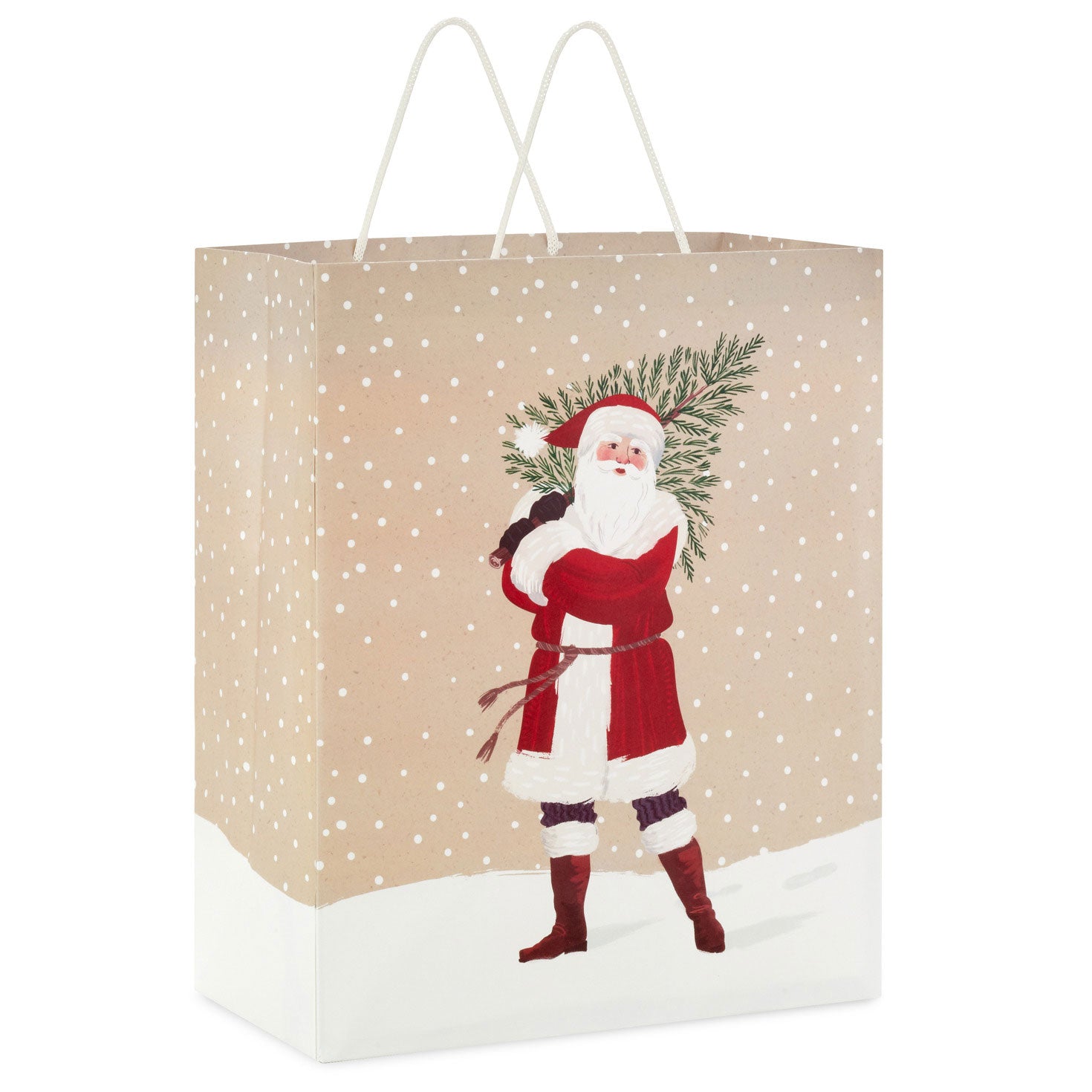 Hallmark 13'' Father Christmas With Tree Large Gift Bag
