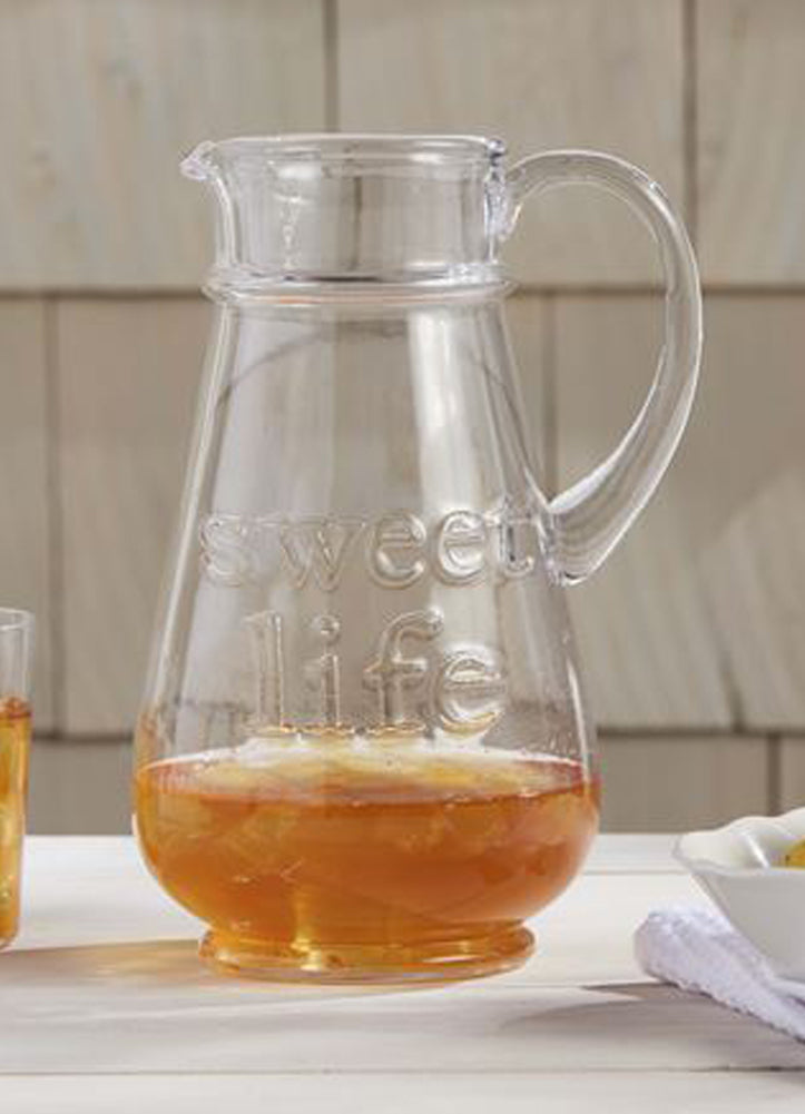 Sweet Life Glass Pitcher Set by Mud Pie