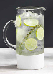 Glass and Wht Pitcher by Mud Pie