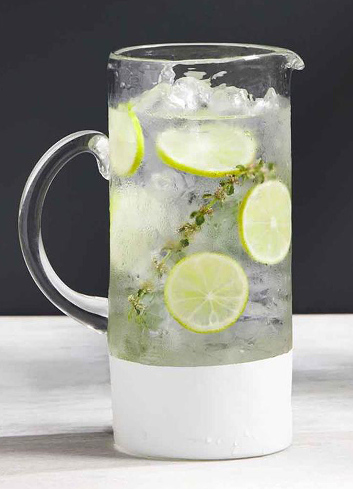 Glass and Wht Pitcher by Mud Pie