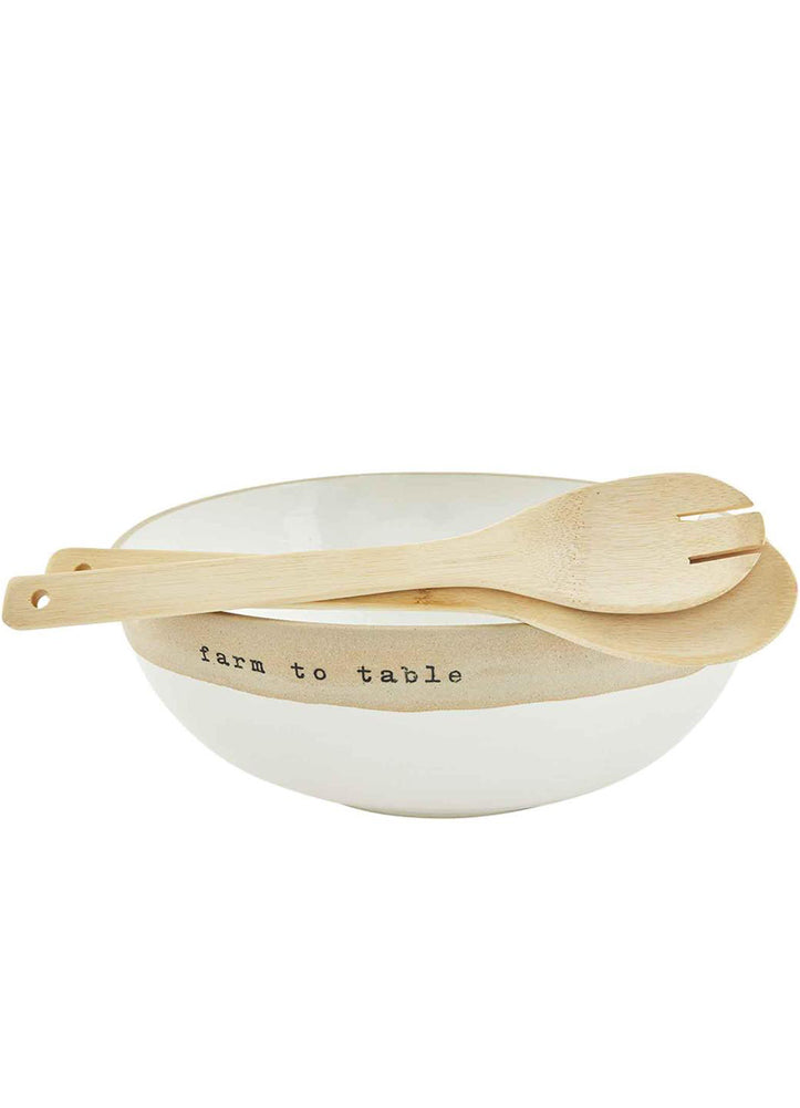 Stoneware Salad Bowl Set by Mud Pie