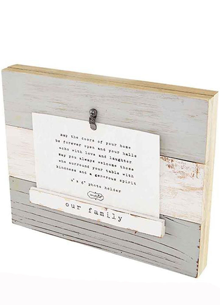 Gray 4x6 Slatted Frame by Mud Pie