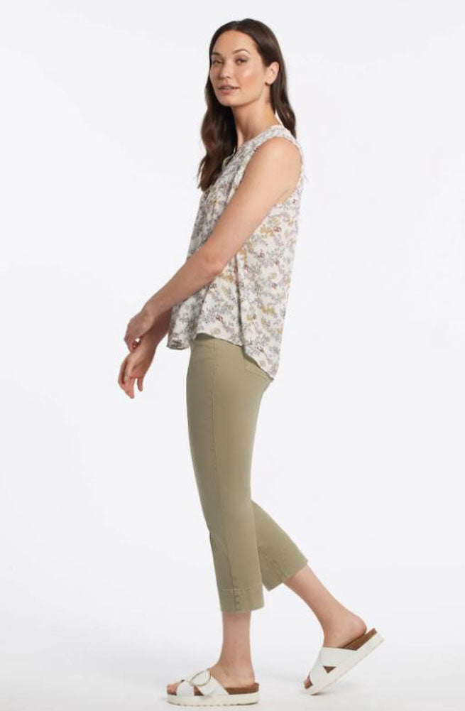Pull on Kick Flare Capri in Fern by Tribal