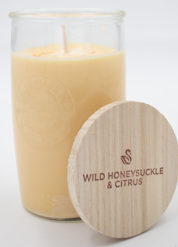 12 oz Logo Jar Wild Honeysuckle by Swan Creek