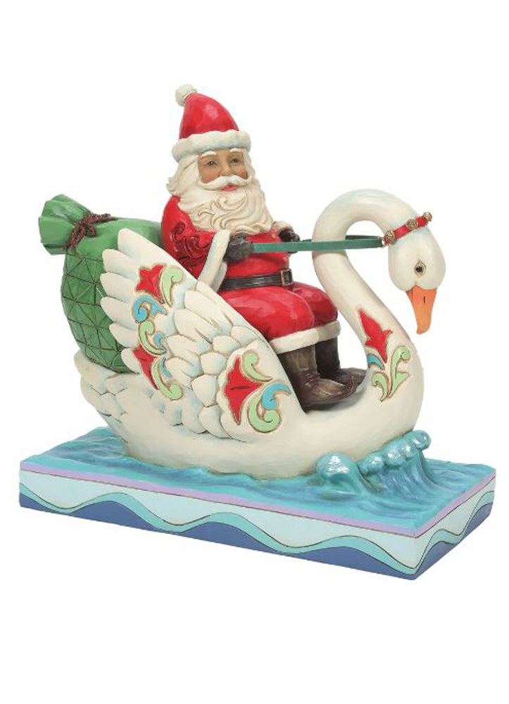 Fig Santa Riding Swan by Department 56