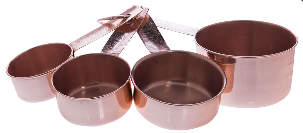 4 Piece Copper Finish Measuring Cups On Ring by Home Essentials