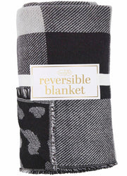 Rev Plaid Blanket in Black by Mud Pie