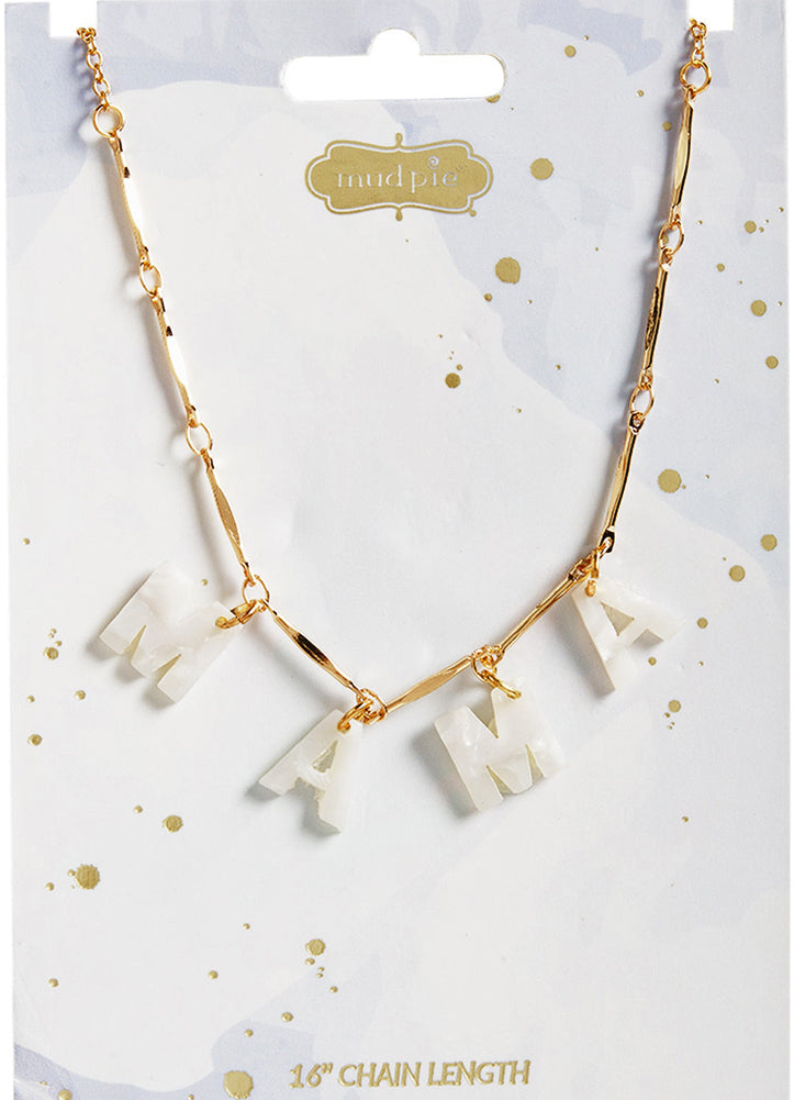 Mom Necklace Blue by Mud Pie