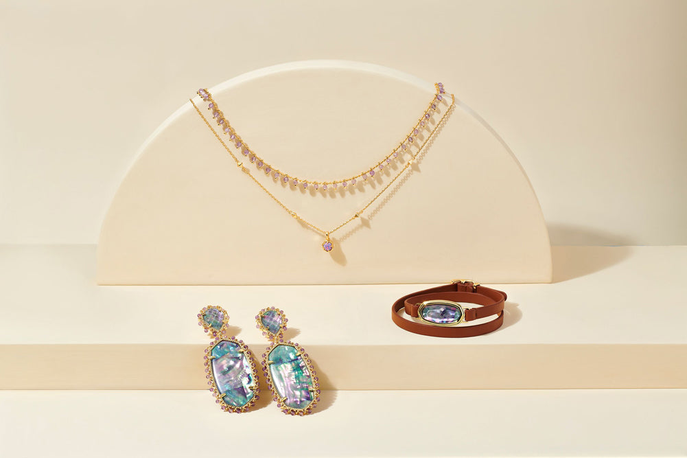 Framed Dani Wrap Brac Gld Lilac Abalone by Kendra Scott