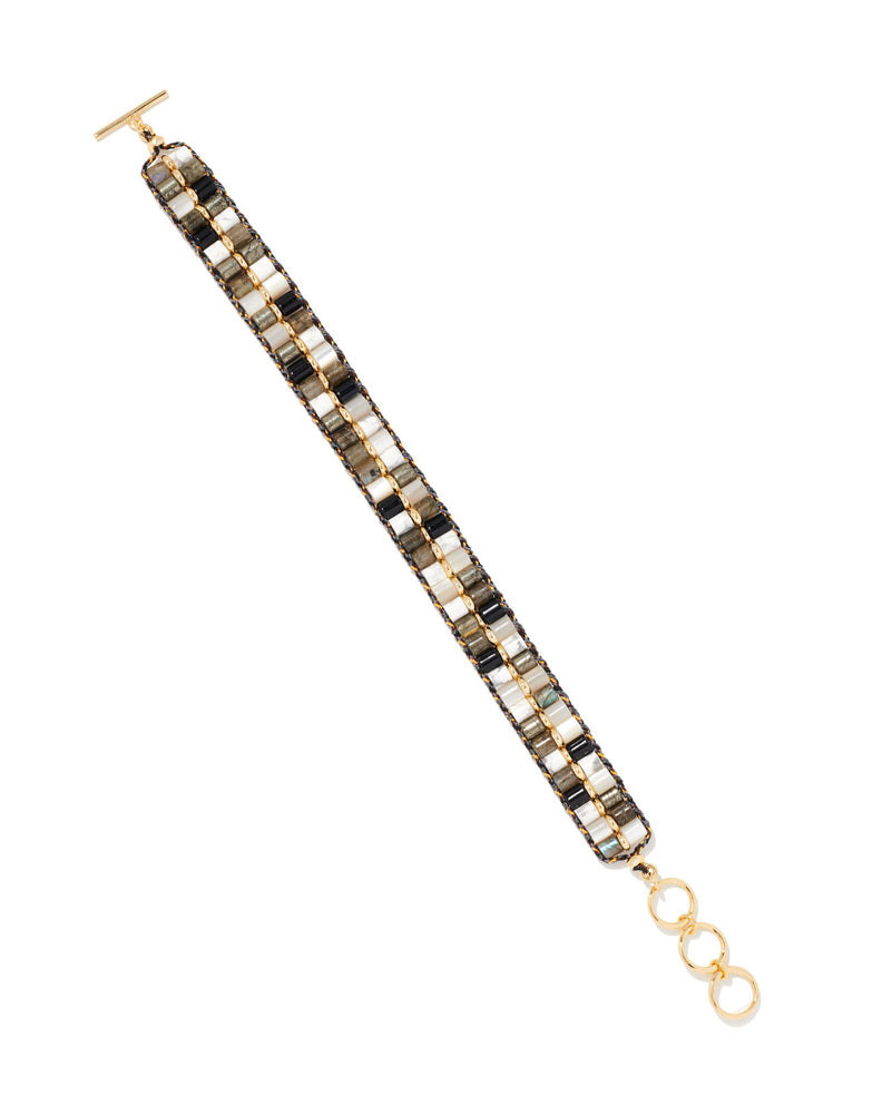 Bree Beaded Bracelet Gold Neutral Mix by Kendra Scott