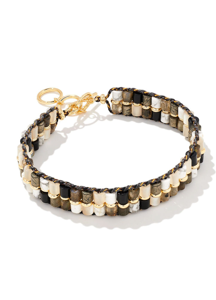 Bree Beaded Bracelet Gold Neutral Mix by Kendra Scott