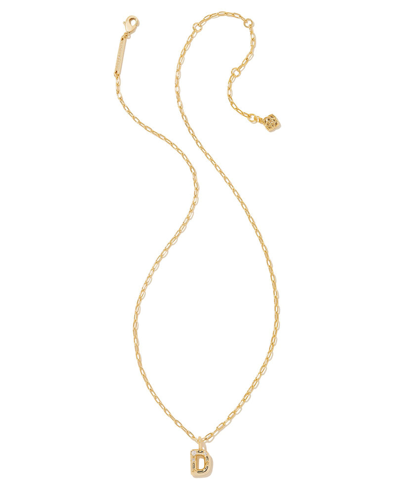 Crystal D Necklace in Gold by Kendra Scott