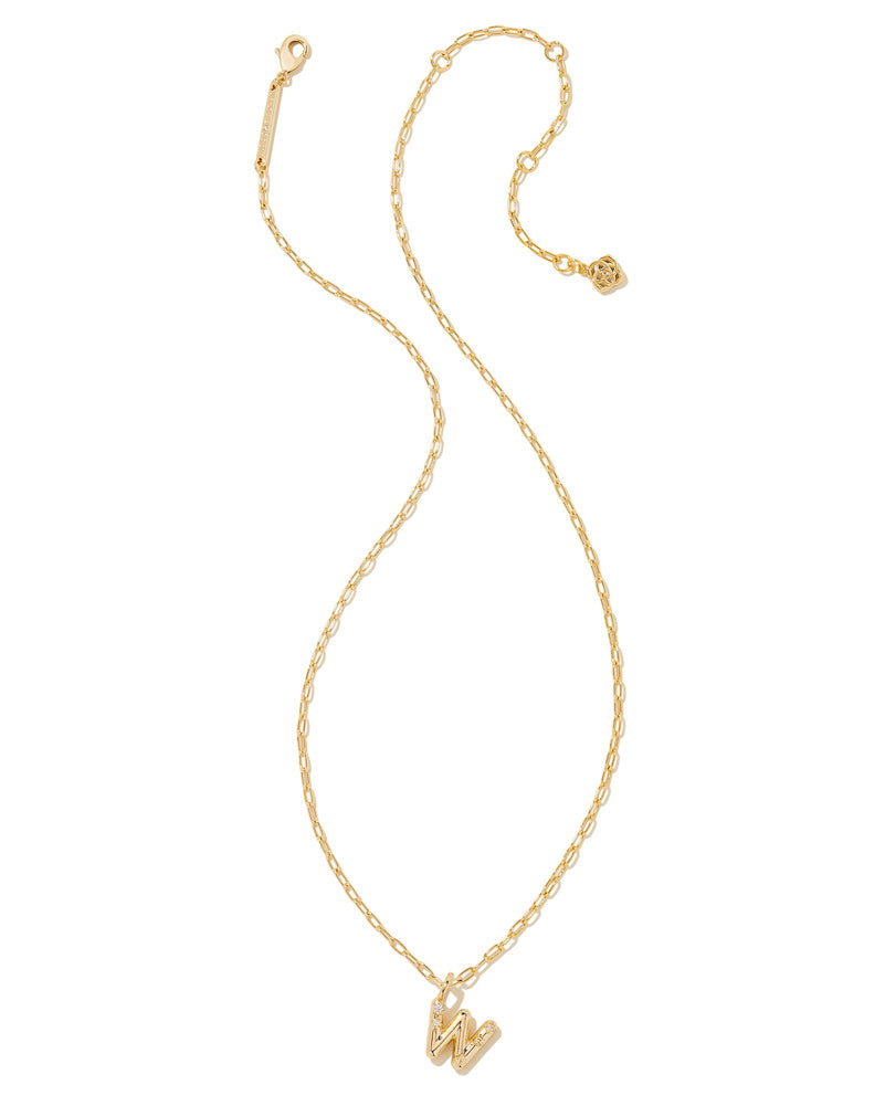 Crystal W Necklace in Gold by Kendra Scott