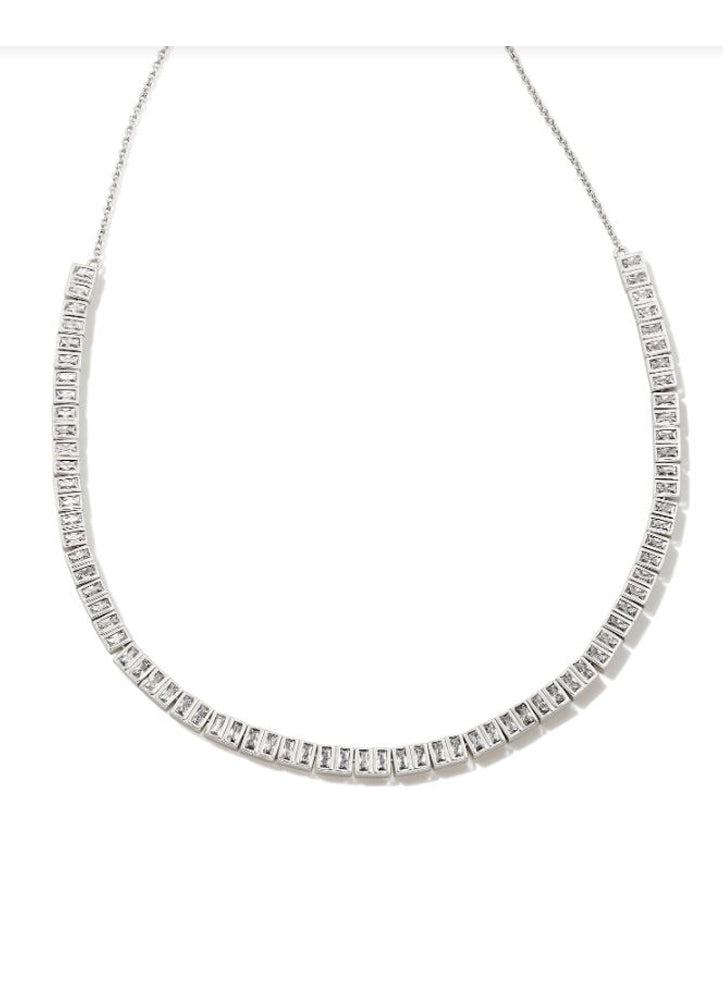 Gracie Tennis Necklace RHOD White by Kendra Scott