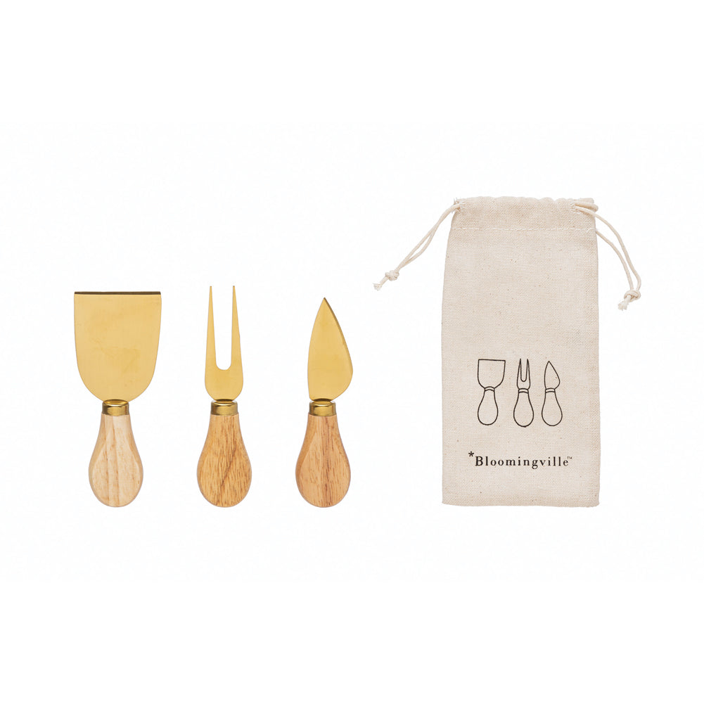 Stainless Steel Cheese Utensils by Bloomingville