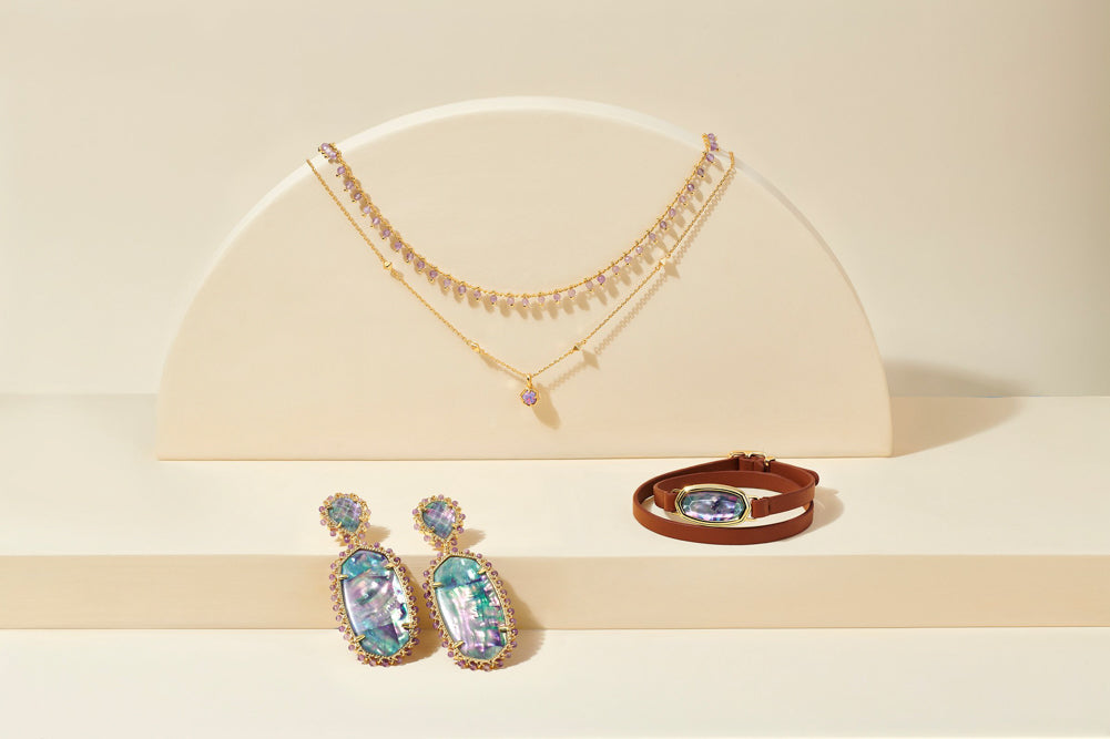 Framed Dani Wrap Brac Gld Lilac Abalone by Kendra Scott