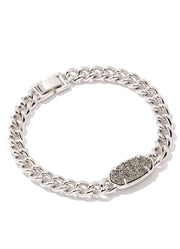 Elaina Chain Bracelet Rhodium Plat Drusy by Kendra Scott