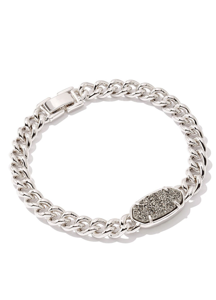 Elaina Chain Bracelet Rhodium Plat Drusy by Kendra Scott