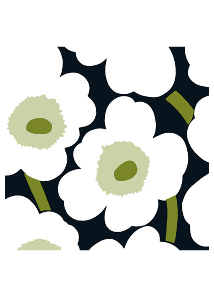 Paper Cocktail Napkin Unikko Black by Boston International