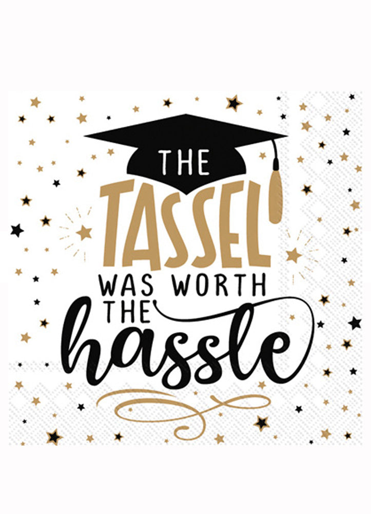 Paper Cocktail Napkin Grad Cap by Boston International