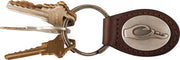 Leather Key Chain in Brown by Drake