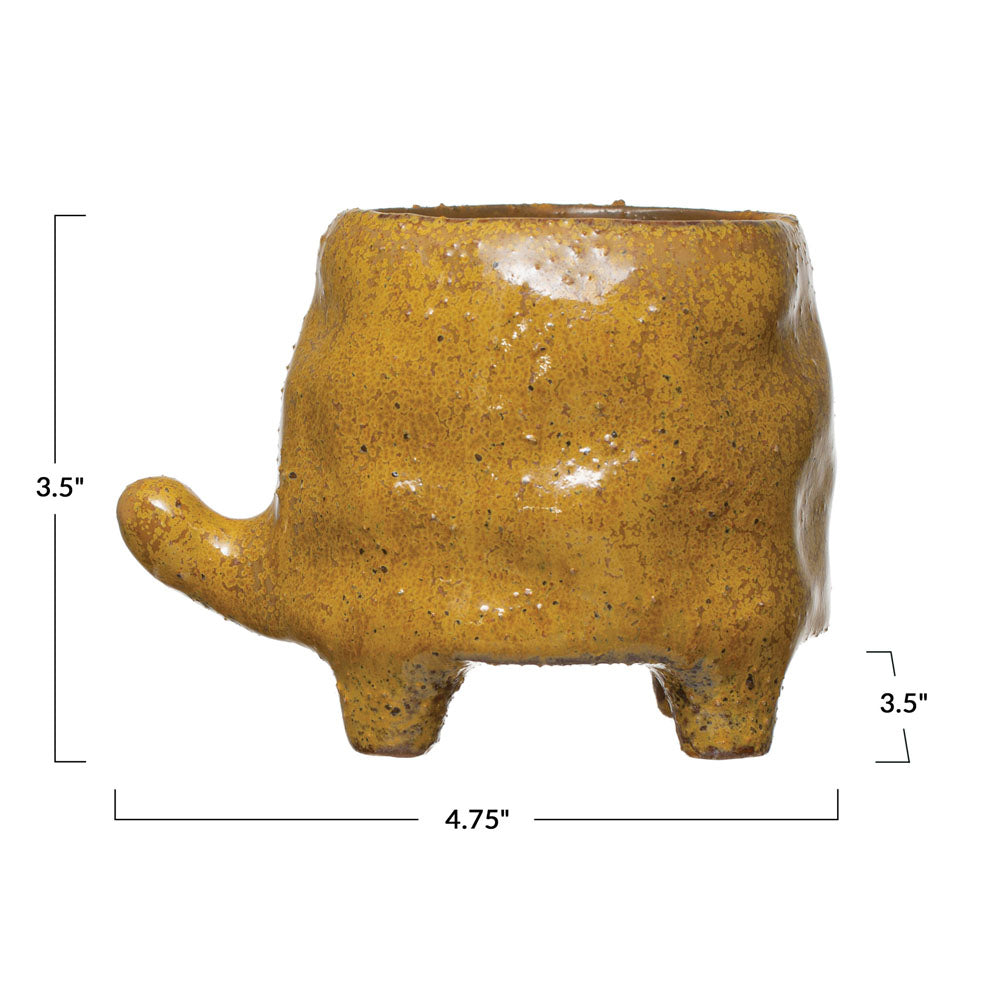 Stoneware Turtle Pot by Creative Co-op